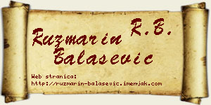 Ruzmarin Balašević vizit kartica
